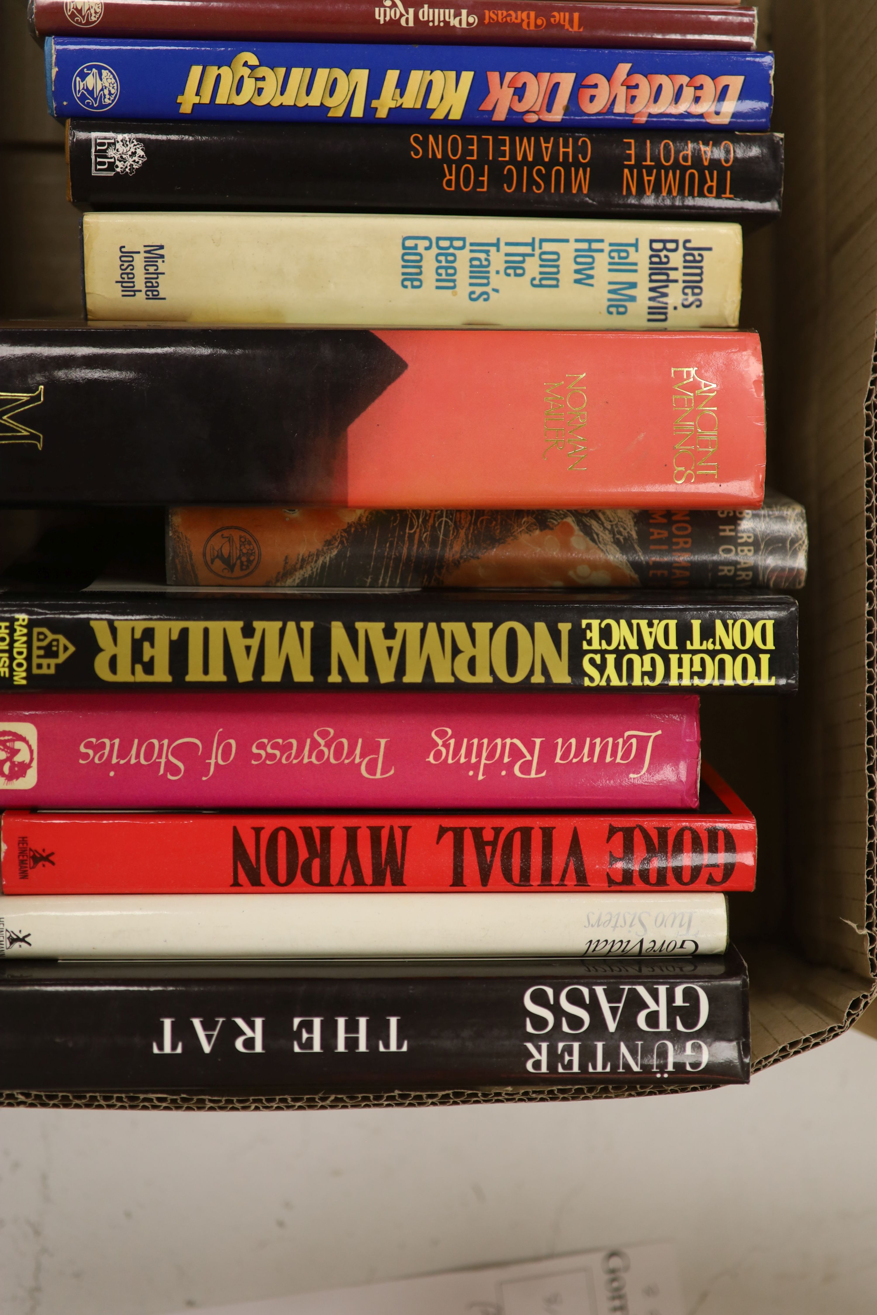 Novels (US). A selection of later 20th century first editions in d/wrappers